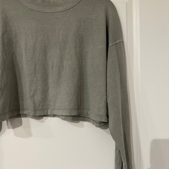 We The Free Cropped Long Sleeve - Green - Picture 2 of 6